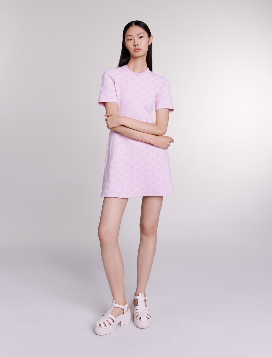 Vestido corto de punto