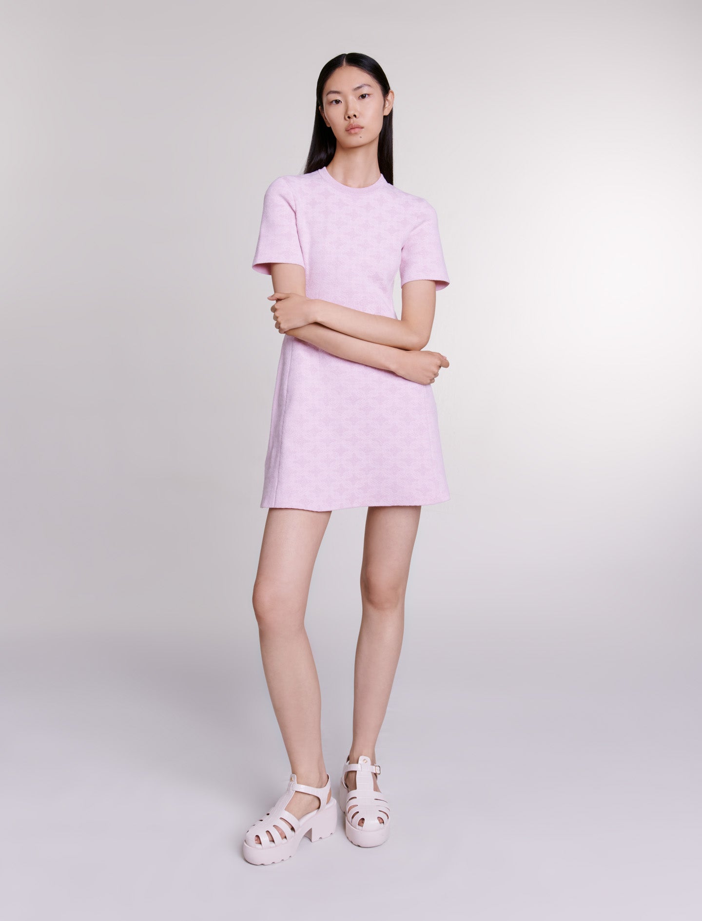 Vestido corto de punto