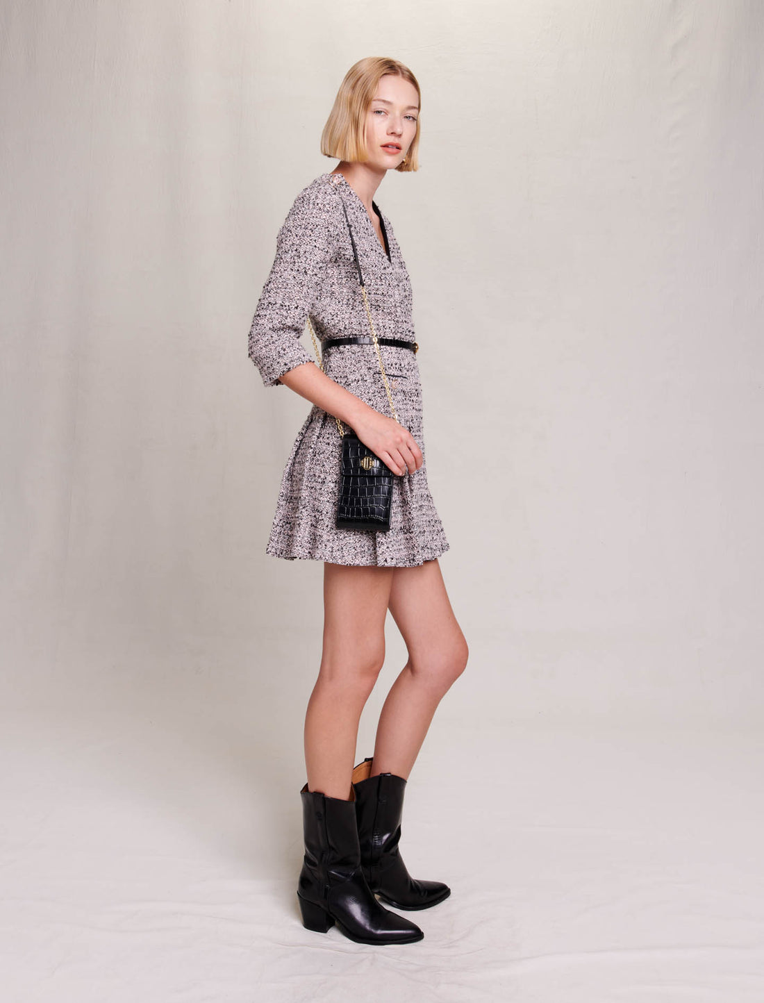 Vestido corto de tweed