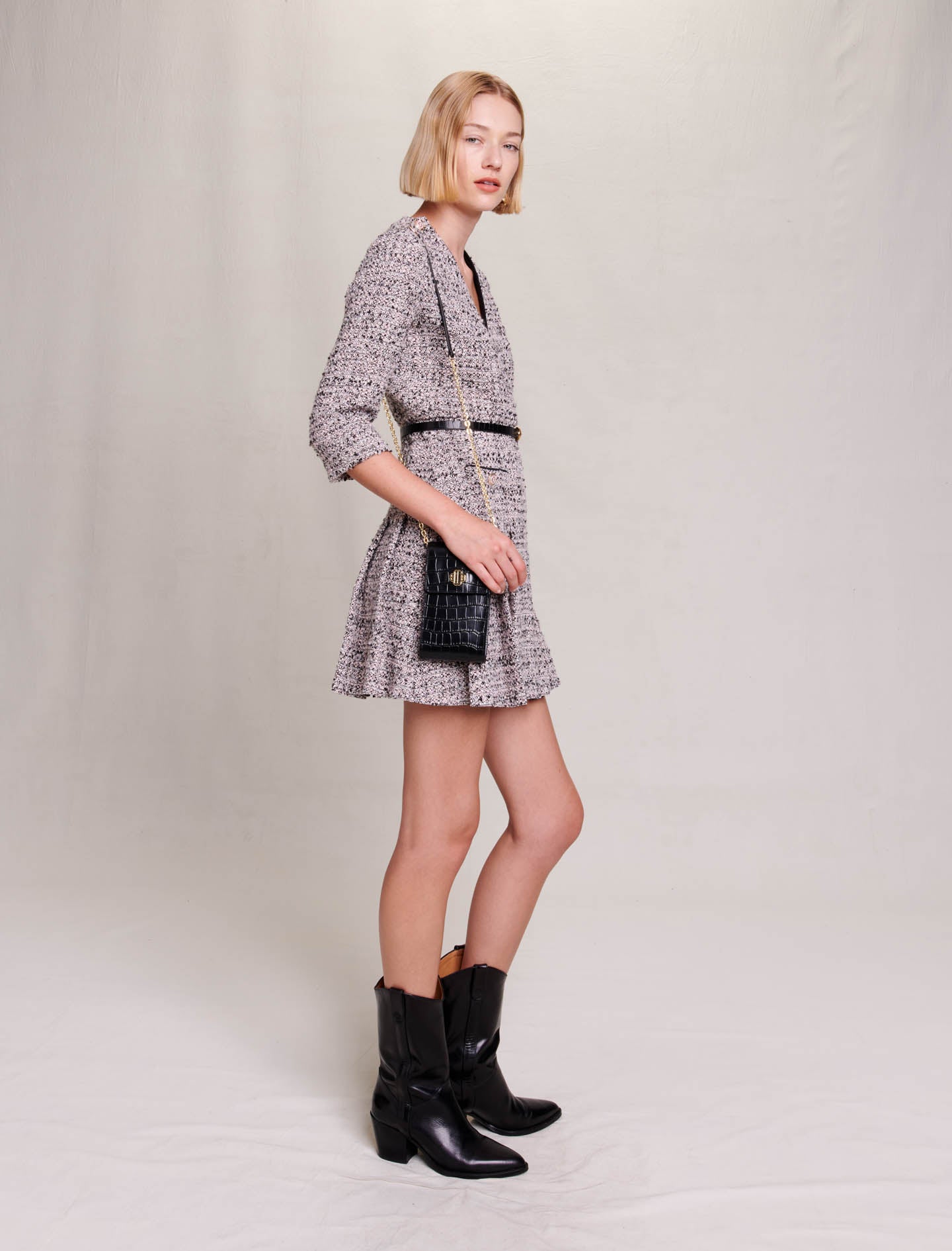 Vestido corto de tweed