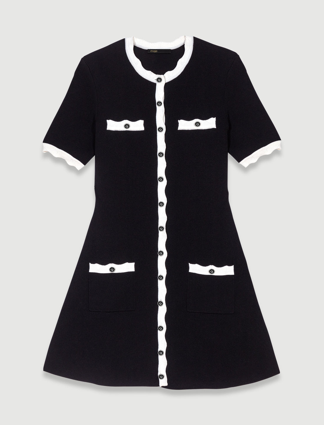 Vestido corto de punto