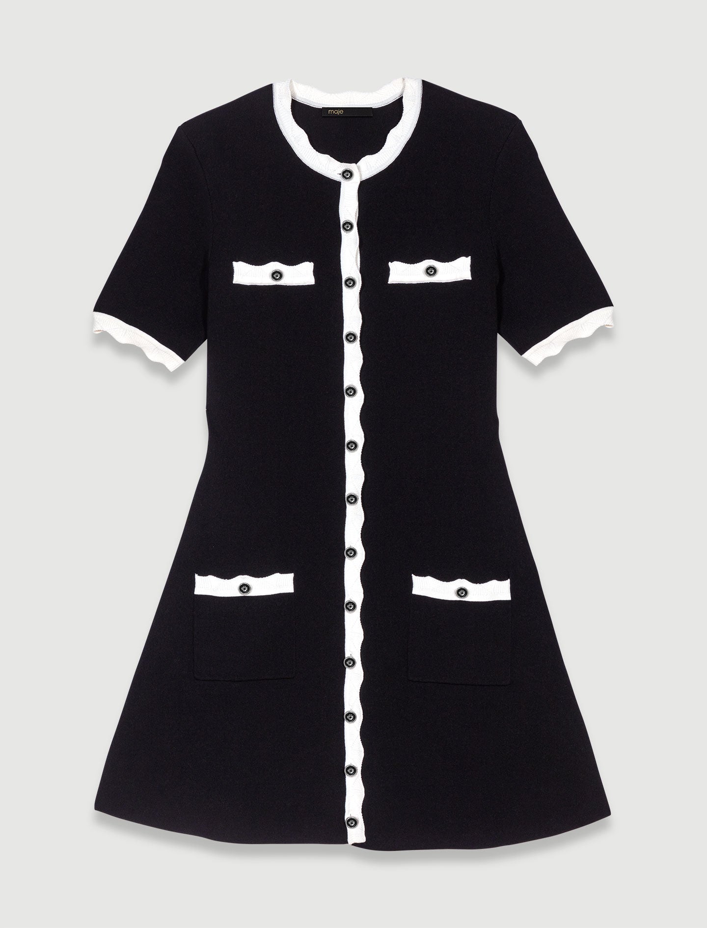 Vestido corto de punto