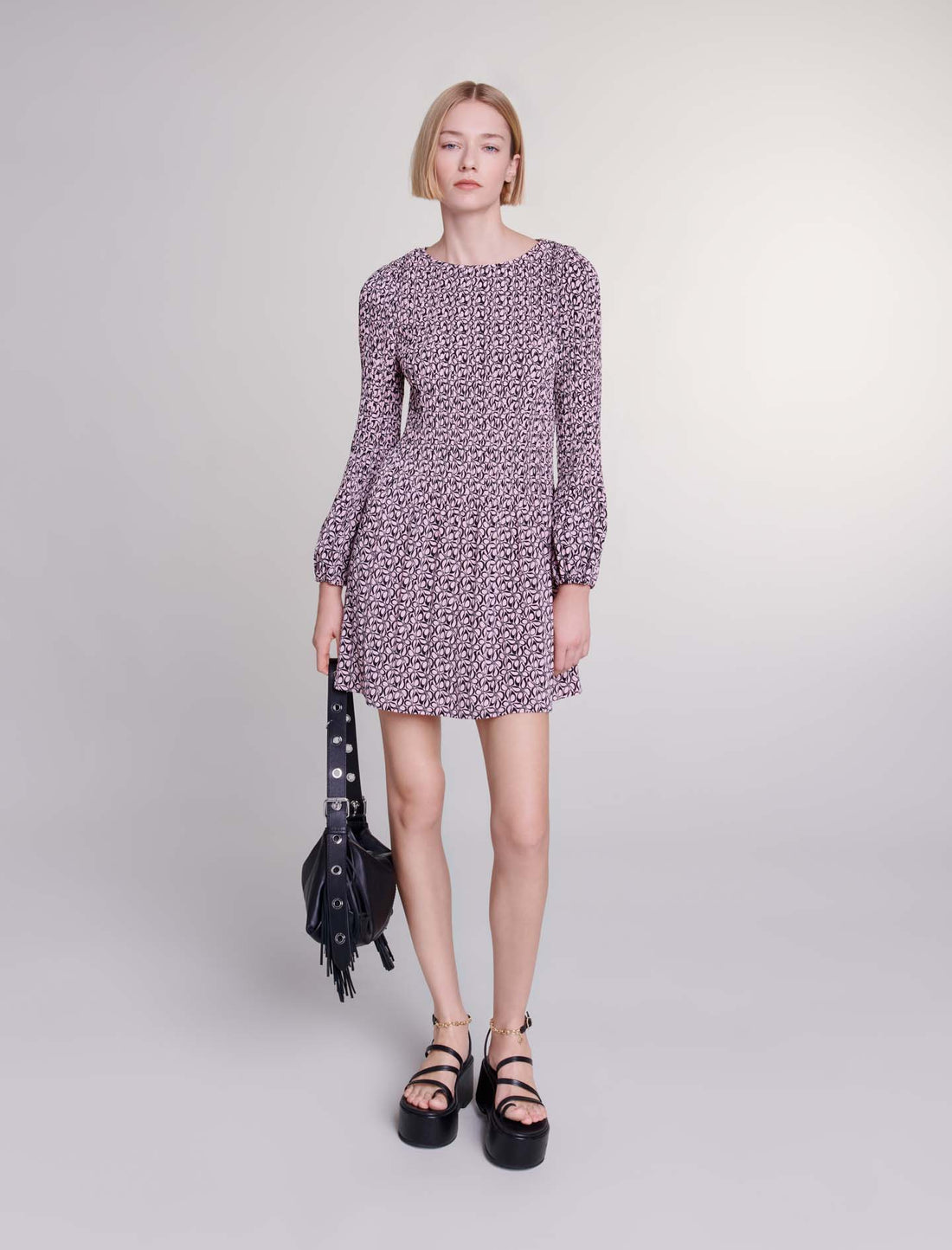Vestido corto con estampado