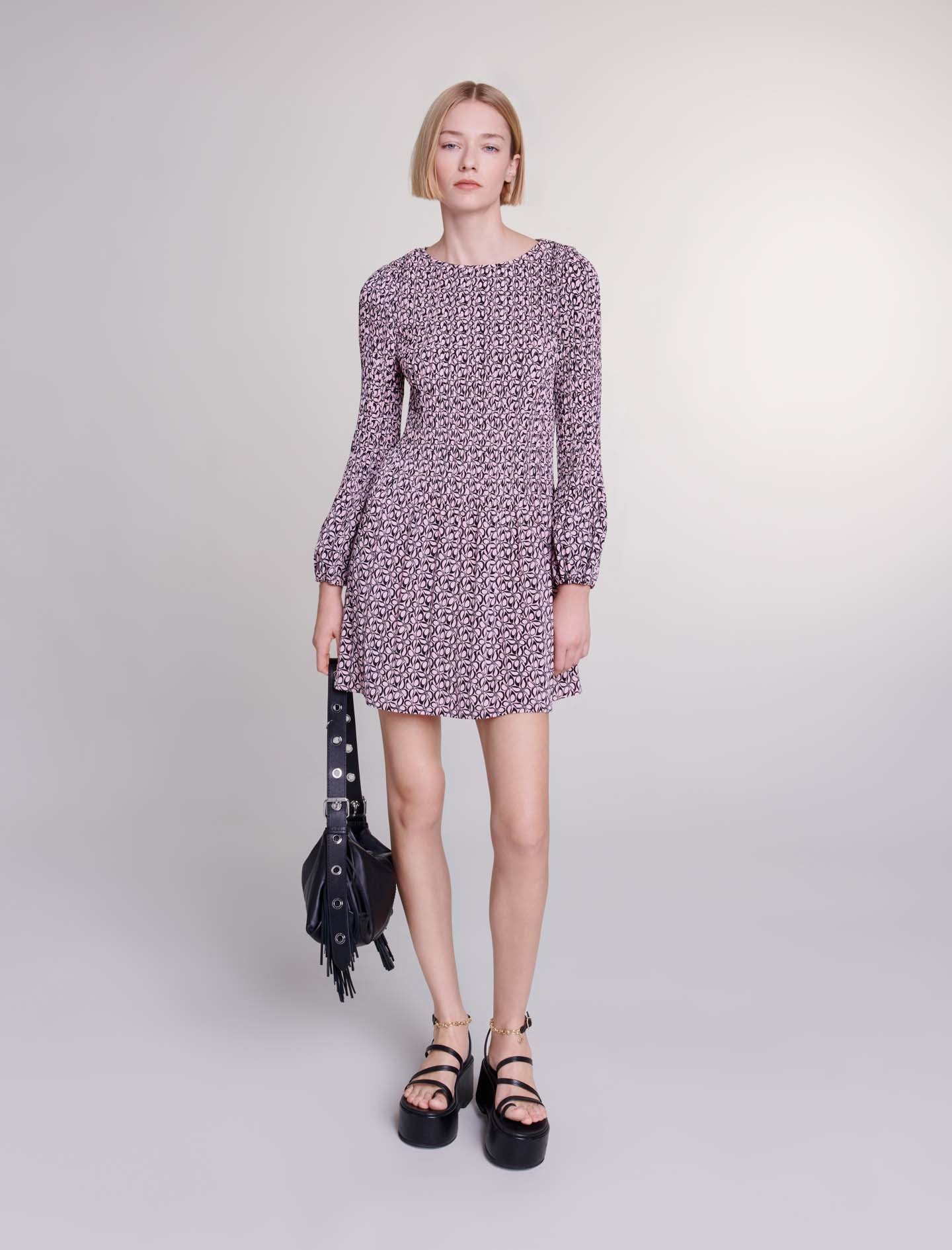 Vestido corto con estampado