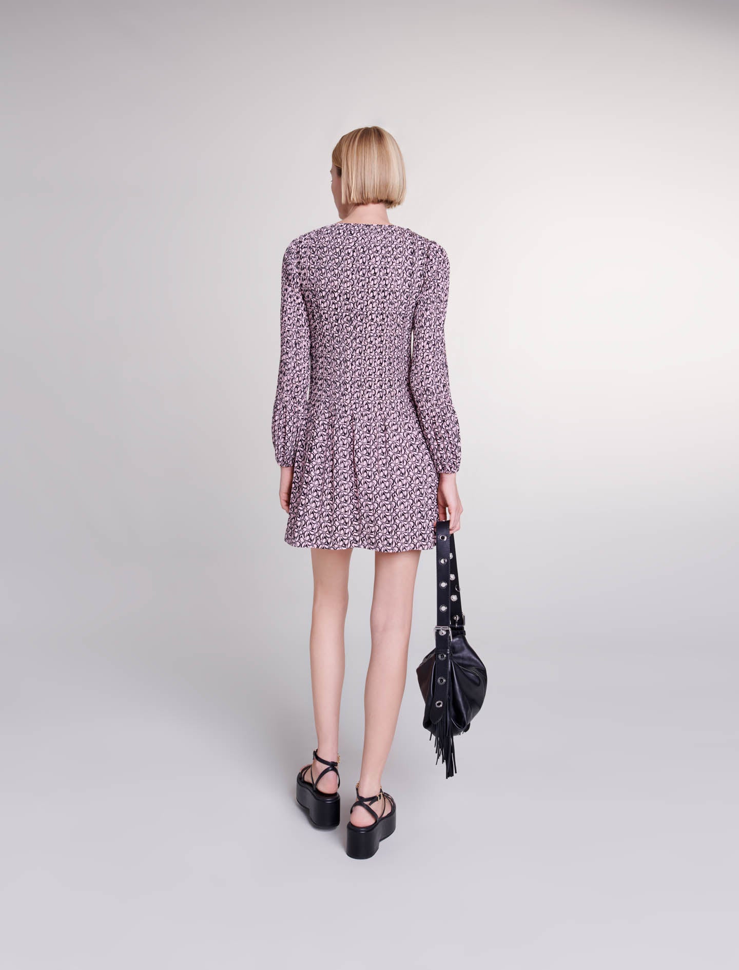 Vestido corto con estampado