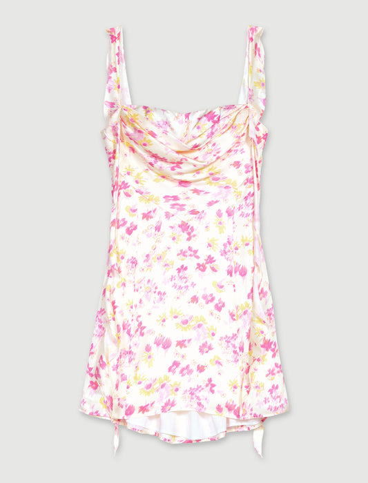Vestido corto con estampado floral