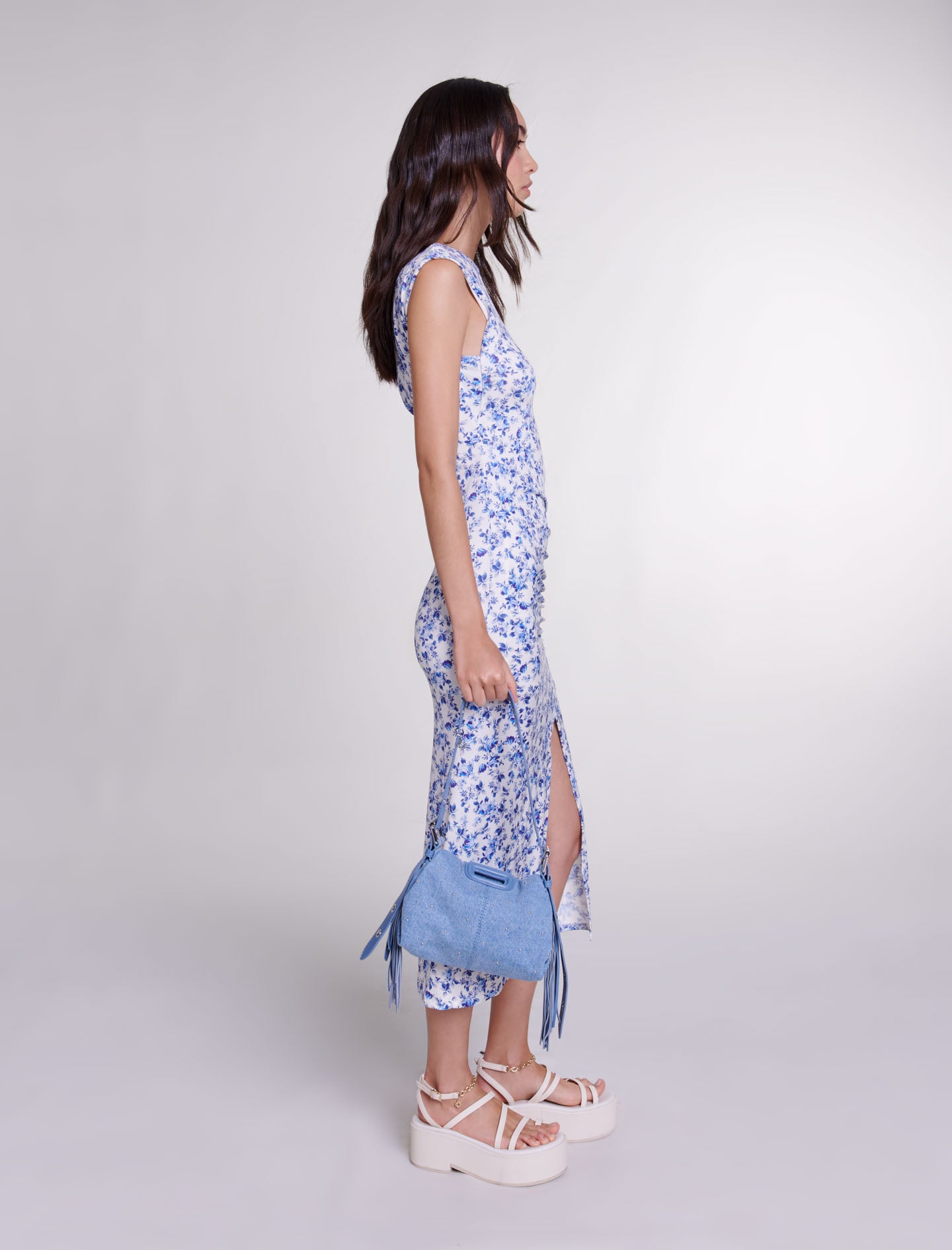 Vestido largo estampado