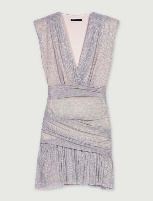 Vestido corto metalizado
