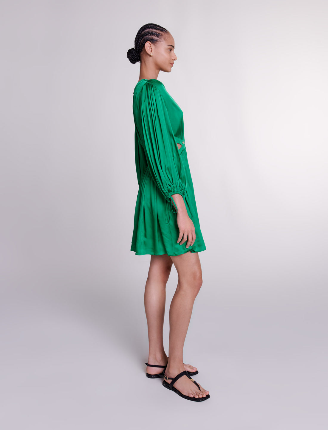 Vestido corto satinado