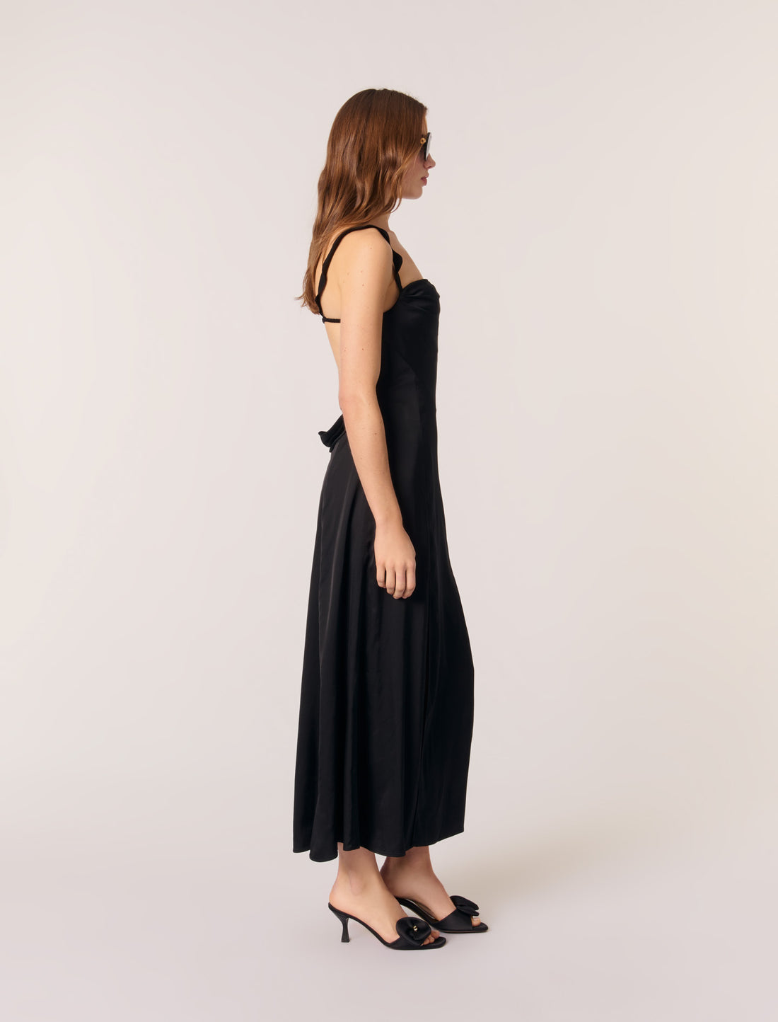 Vestido largo satinado