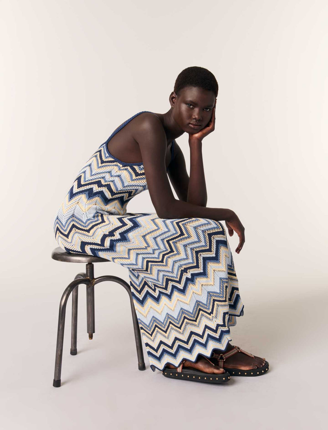 Vestido largo de ganchillo