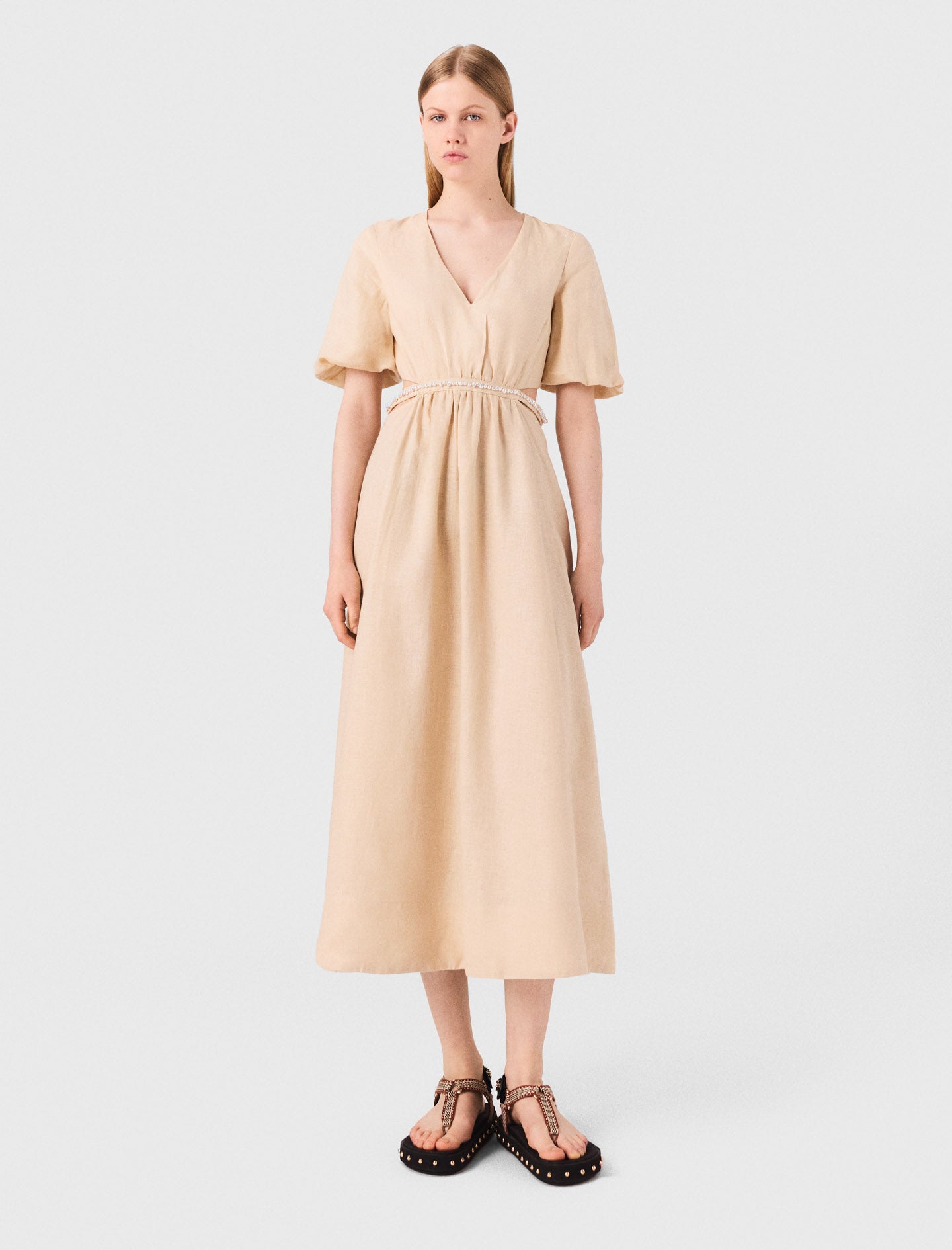 Vestido largo de lino