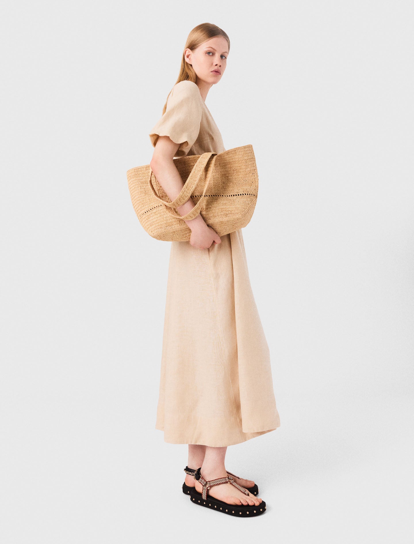 Vestido largo de lino