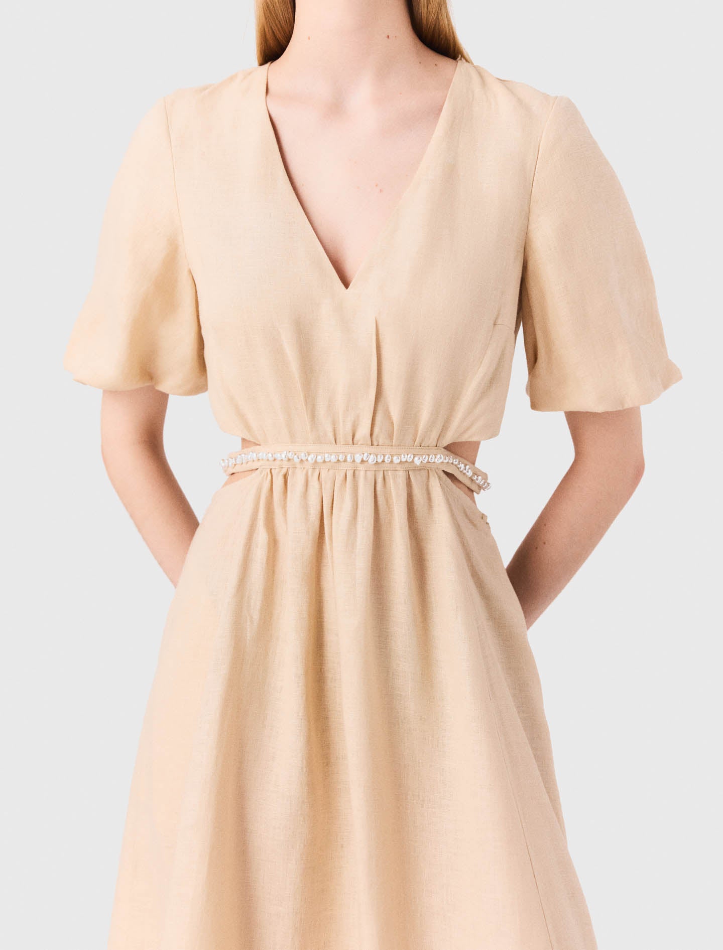 Vestido largo de lino