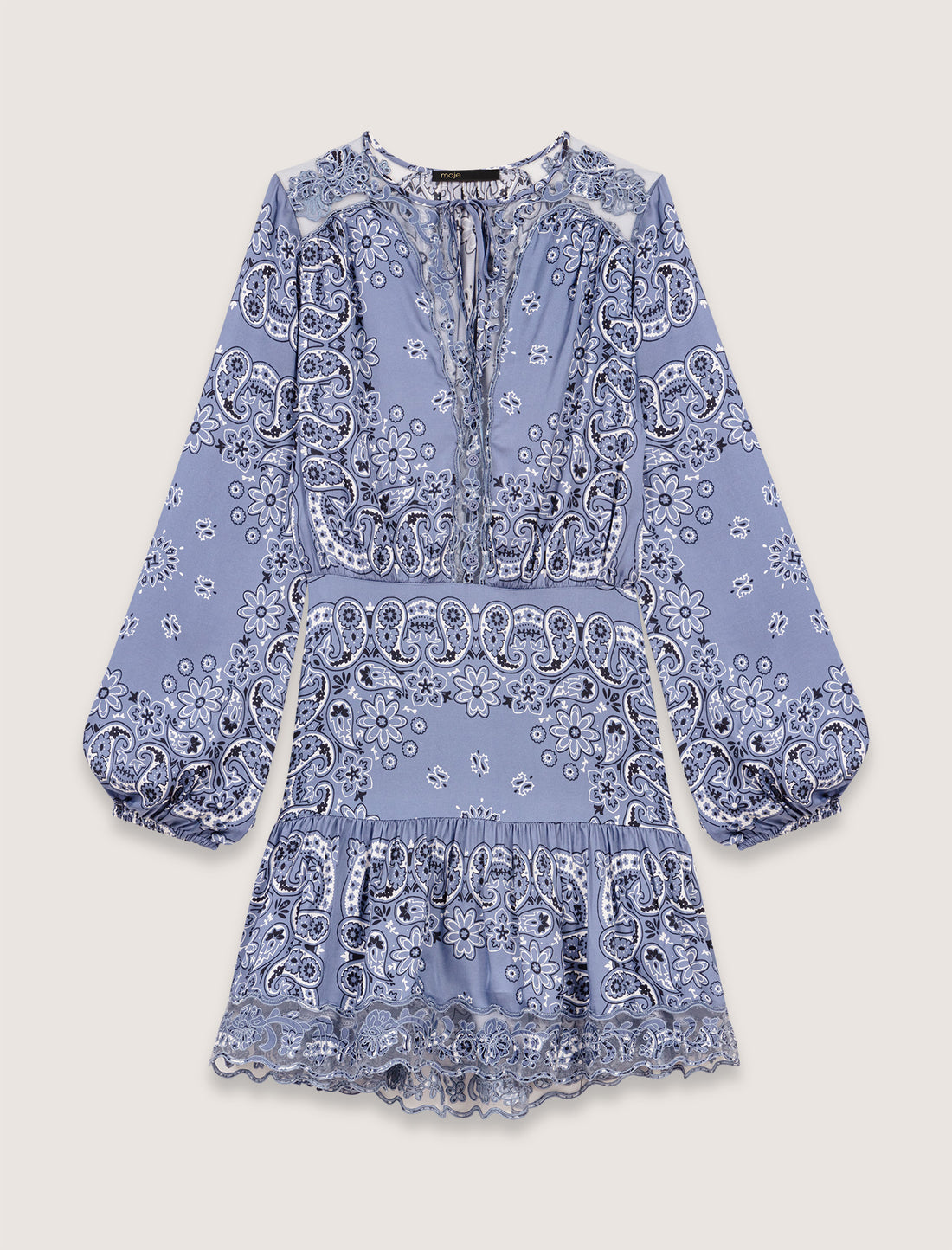 Vestido corto fluido con estampado