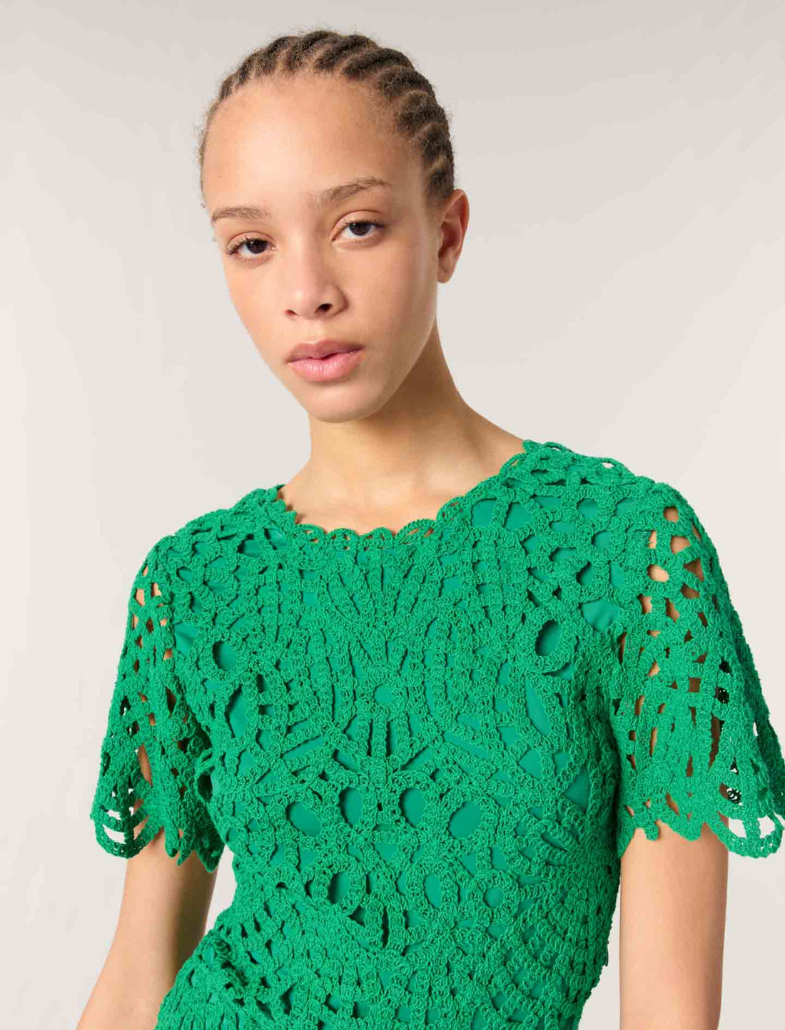 Vestido corto de ganchillo