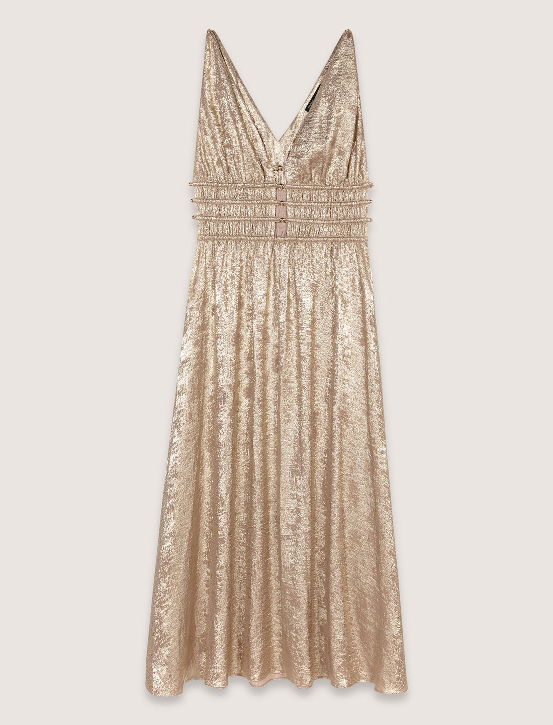 Vestido largo metalizado