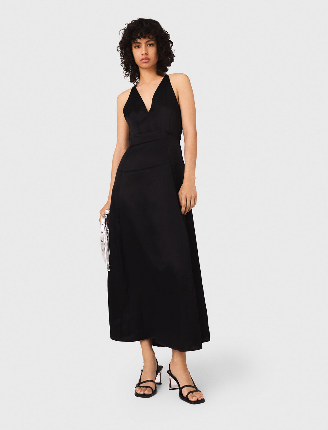 Vestido largo con espalda trenzada