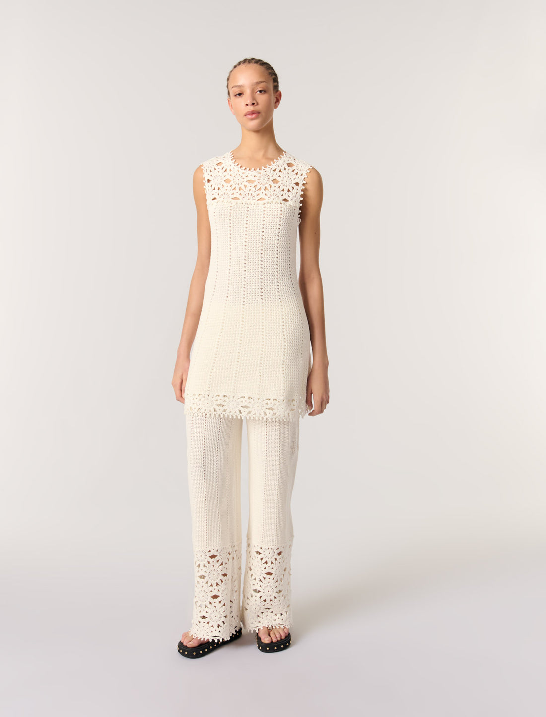 Vestido corto de ganchillo