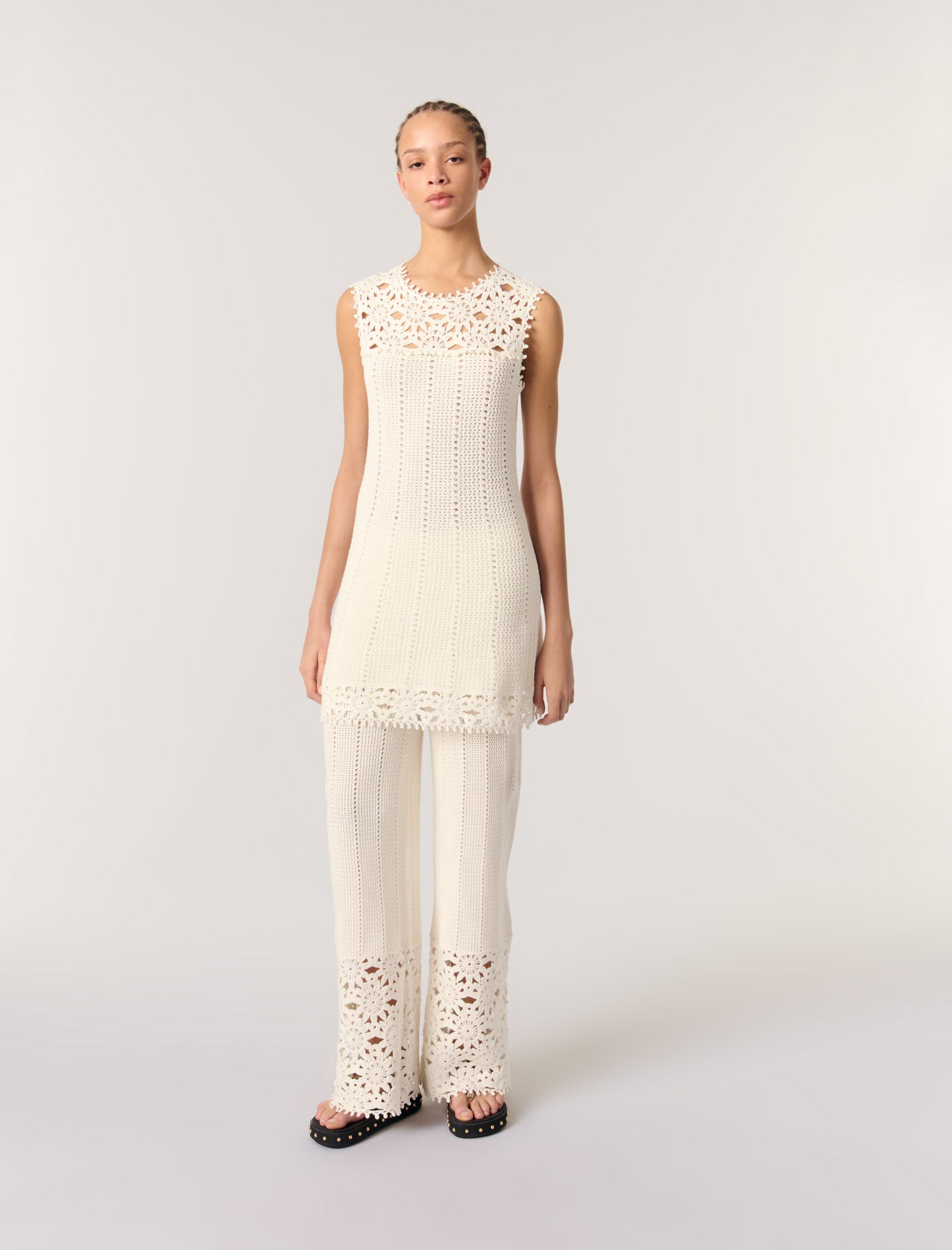 Vestido corto de ganchillo