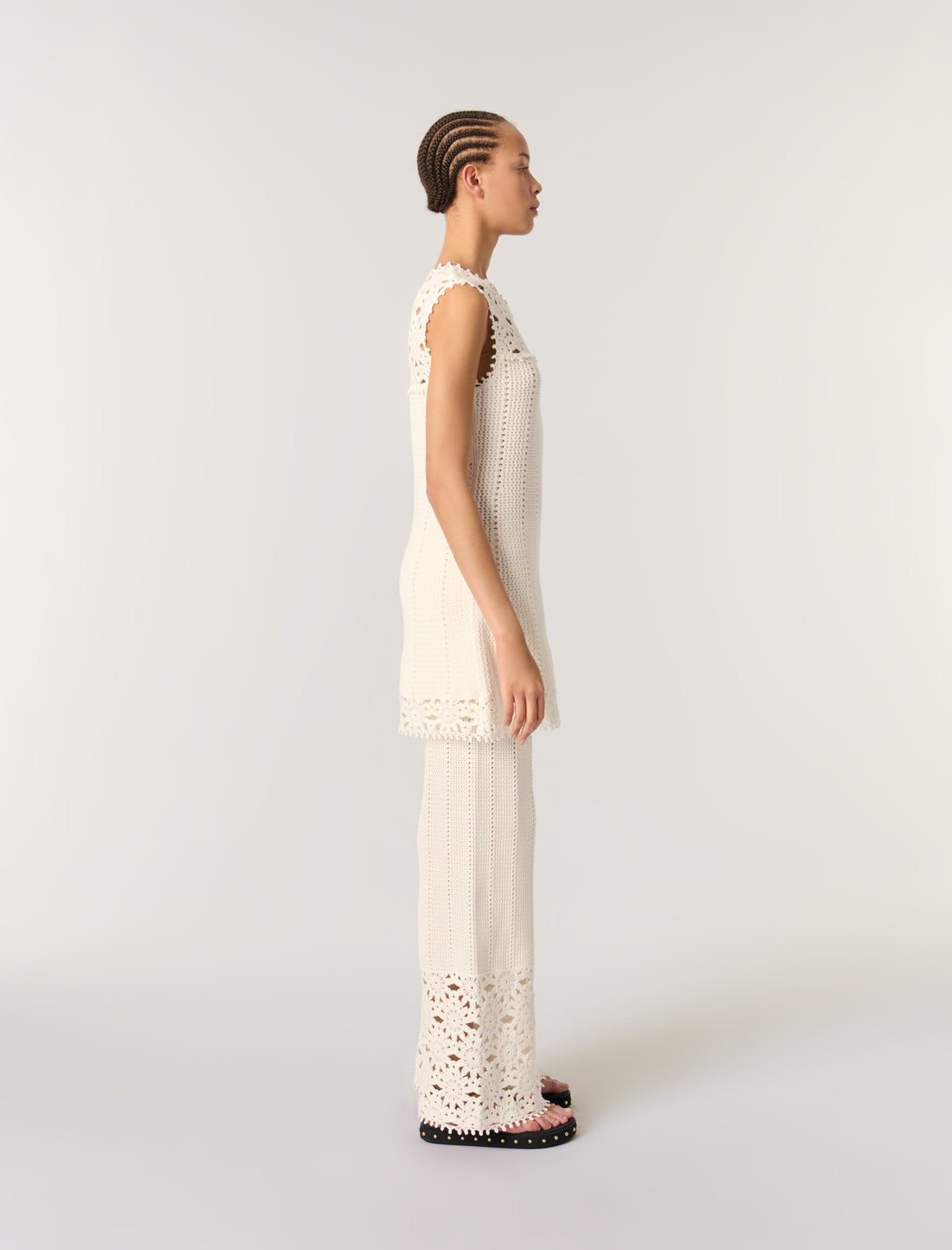 Vestido corto de ganchillo