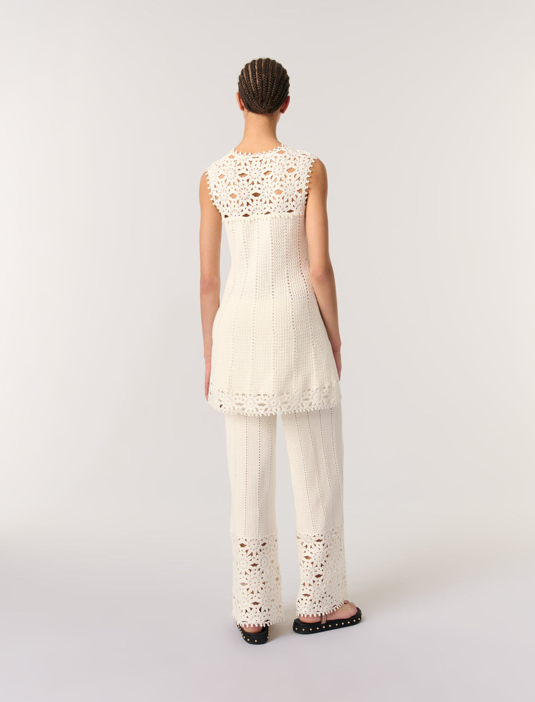 Vestido corto de ganchillo