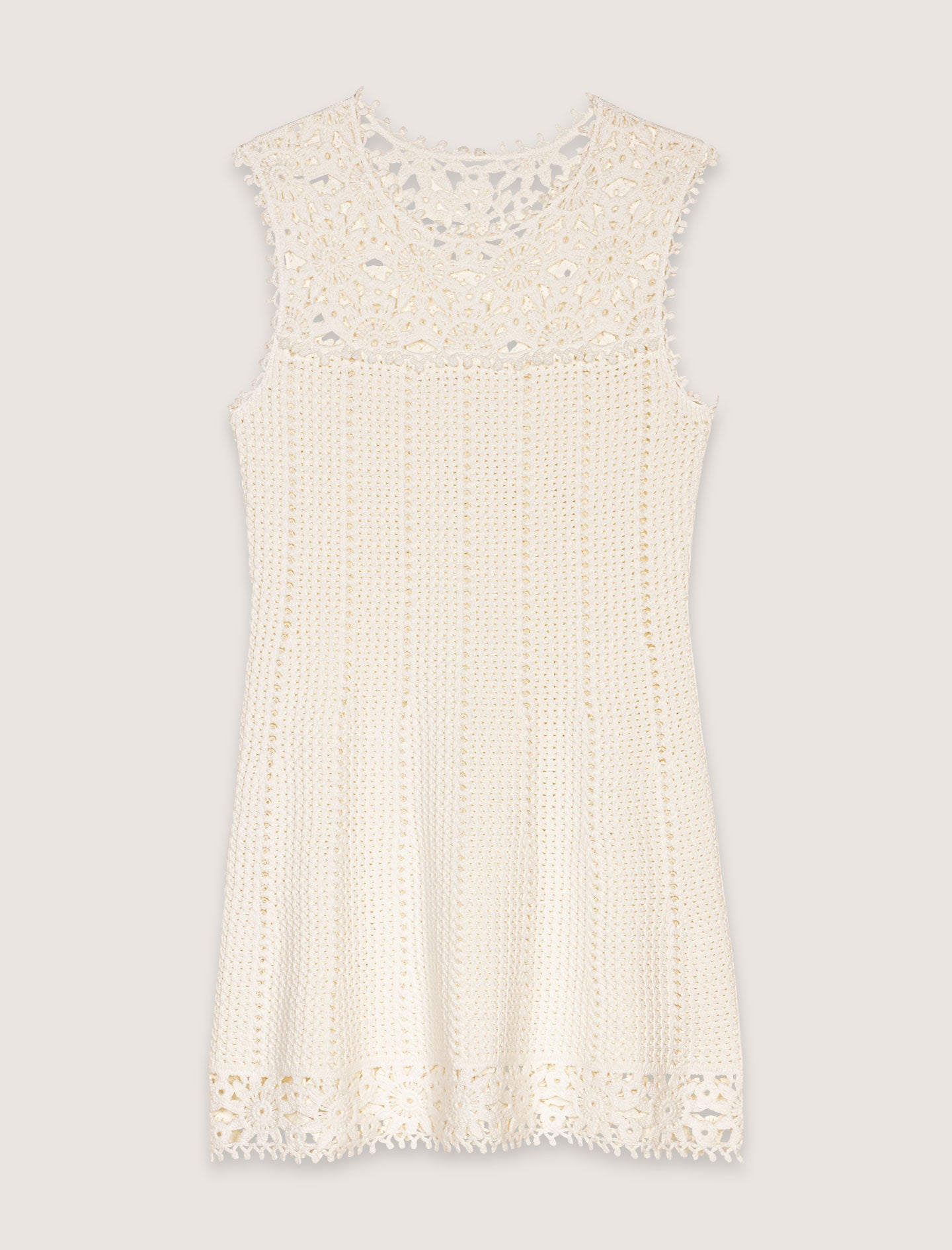 Vestido corto de ganchillo