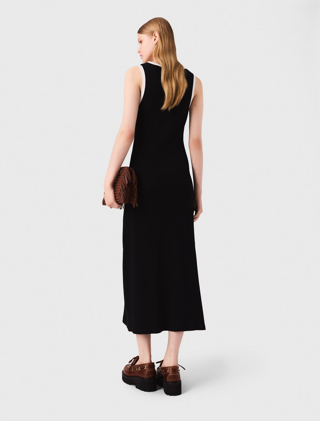 Vestido de tirantes de punto jersey