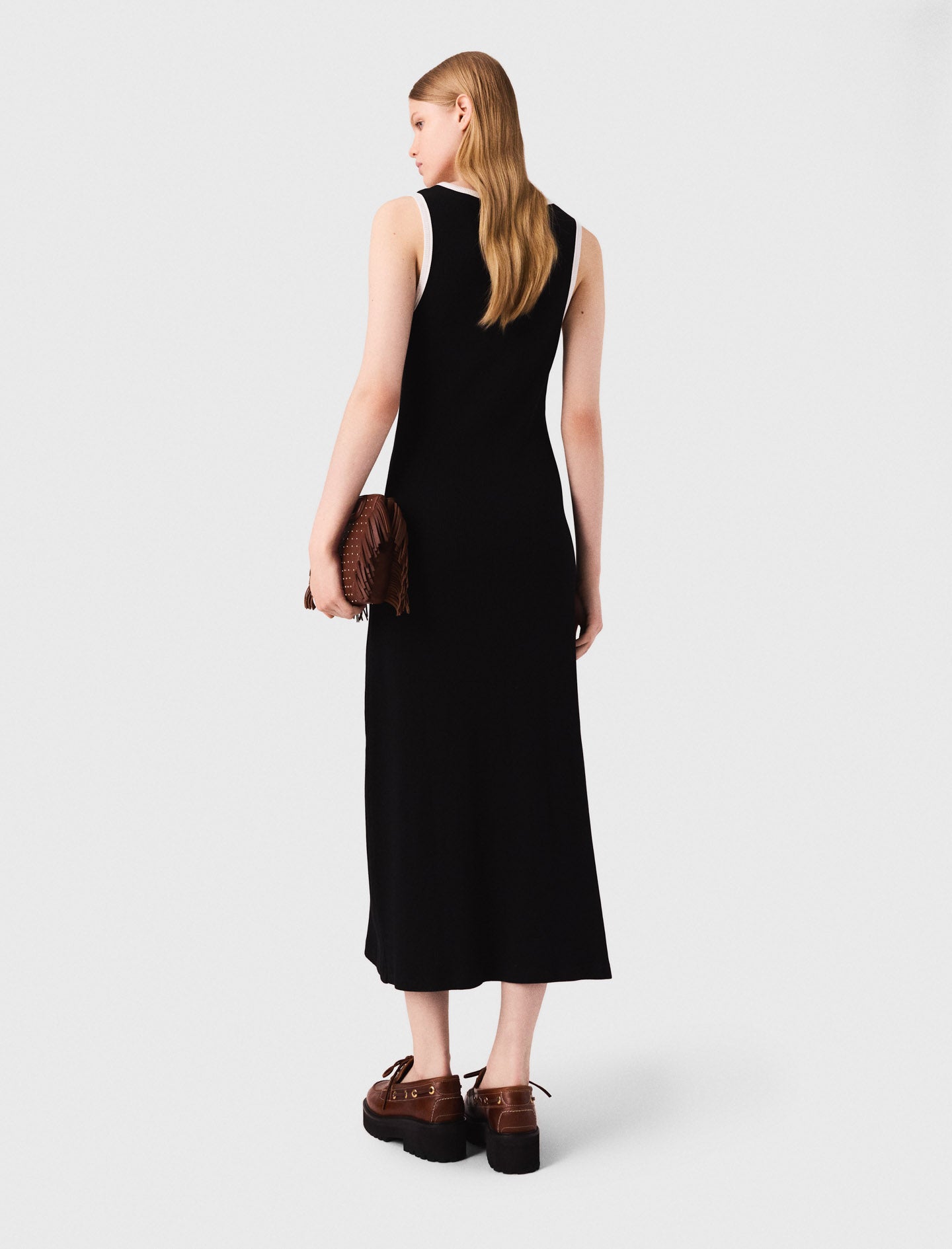 Vestido de tirantes de punto jersey