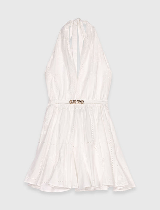 Vestido corto bordado espalda