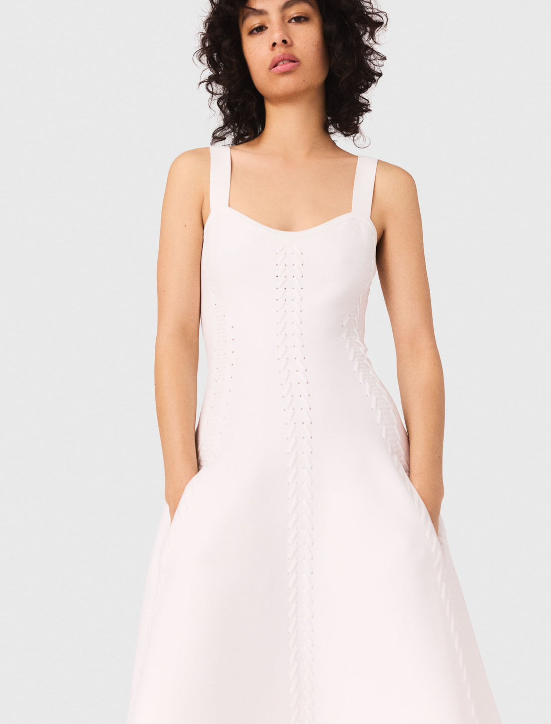 Vestido skater largo de punto