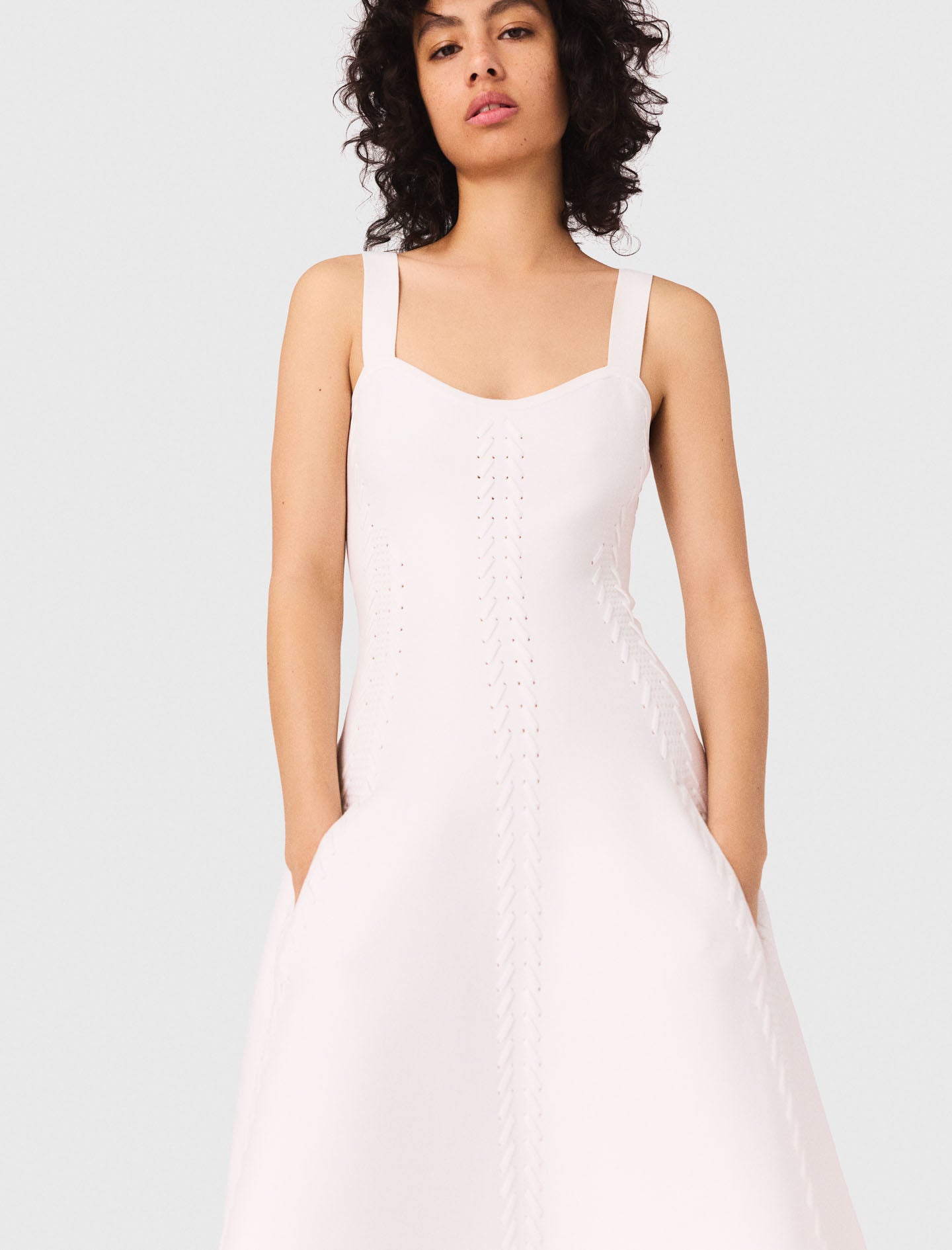 Vestido skater largo de punto