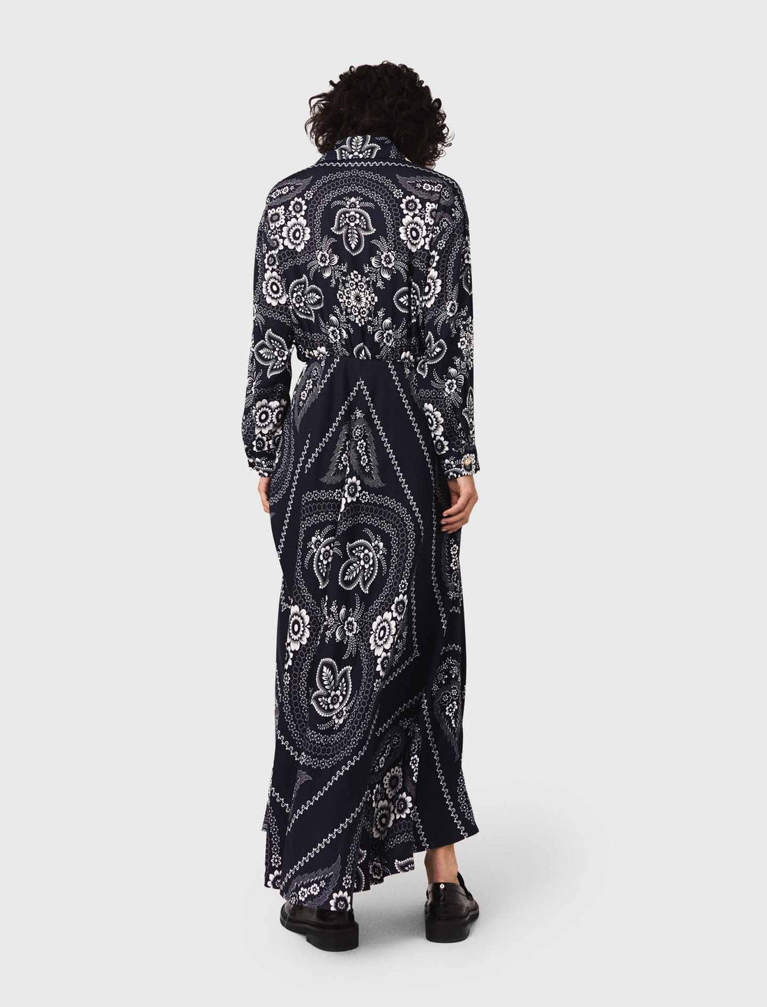 Vestido largo fluido estampado