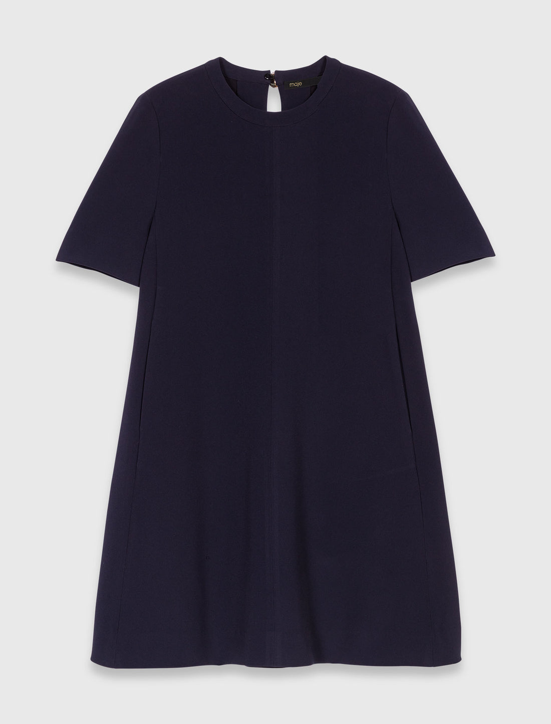 Vestido trapecio de crepé grueso