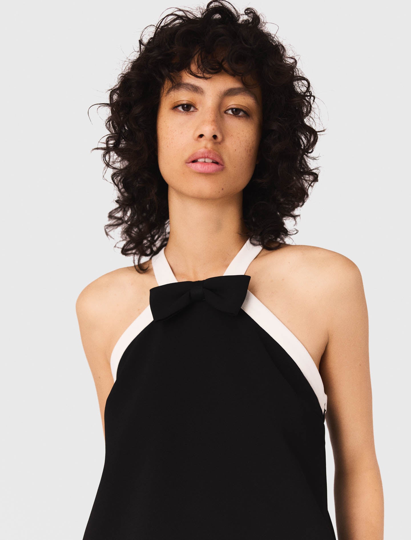 Vestido esmoquin de crepé pesado