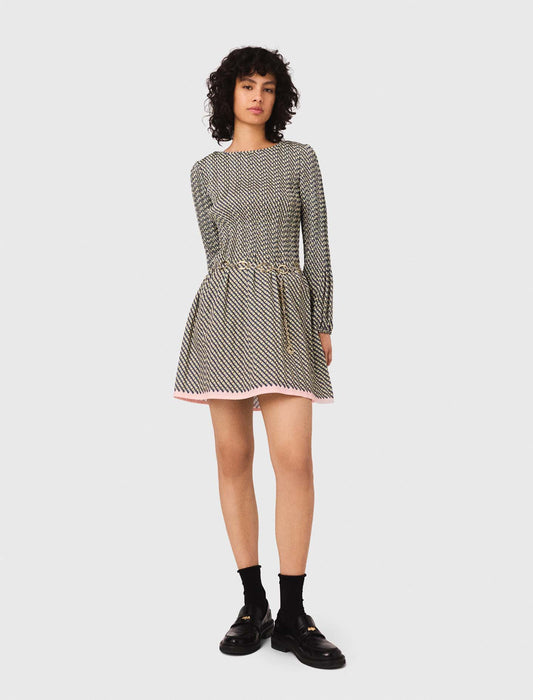 Vestido plisado estampado