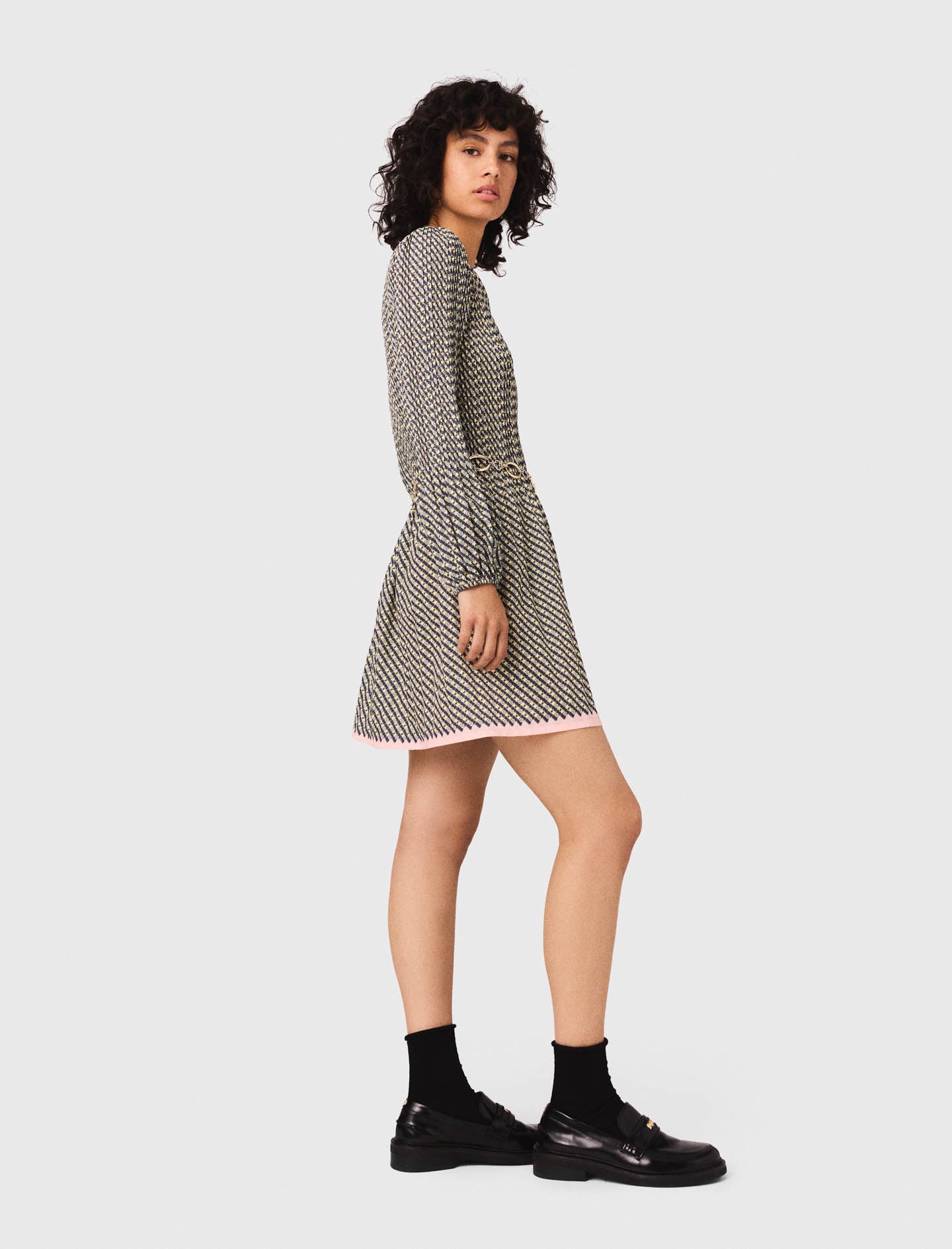 Vestido plisado estampado