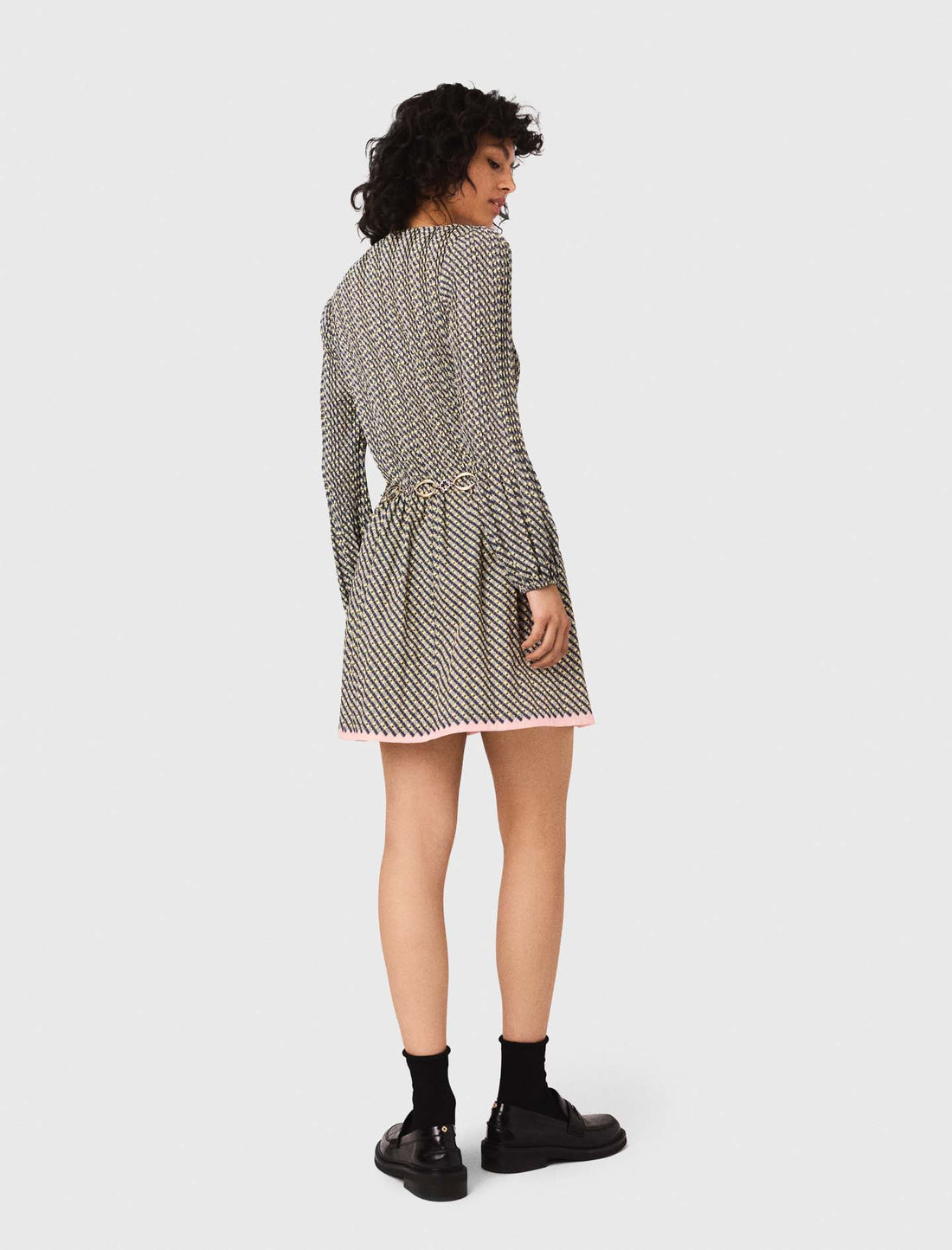 Vestido plisado estampado