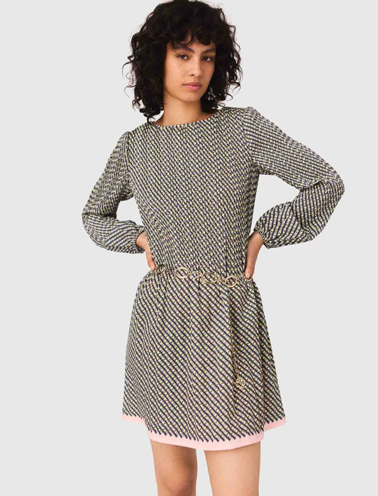 Vestido plisado estampado