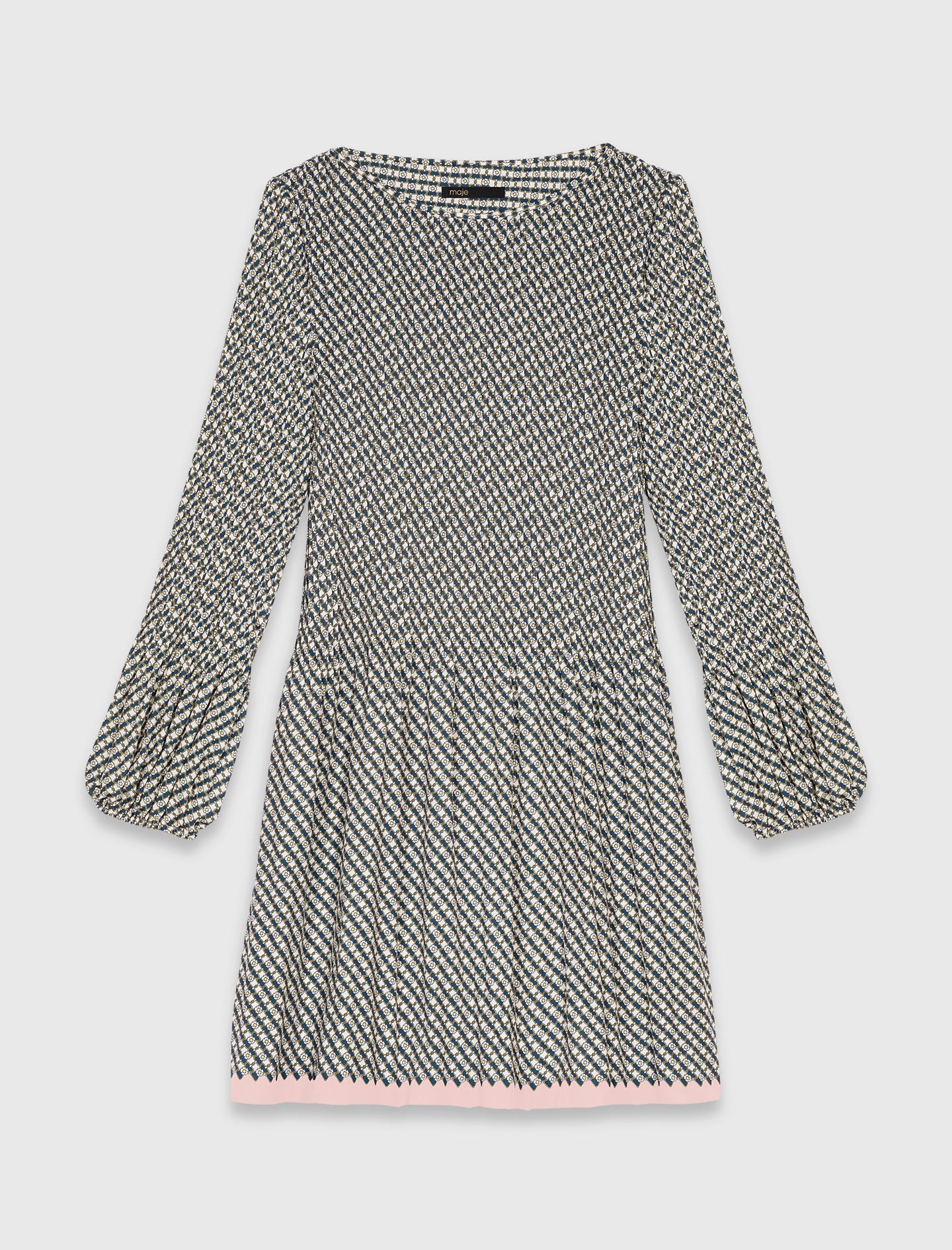 Vestido plisado estampado