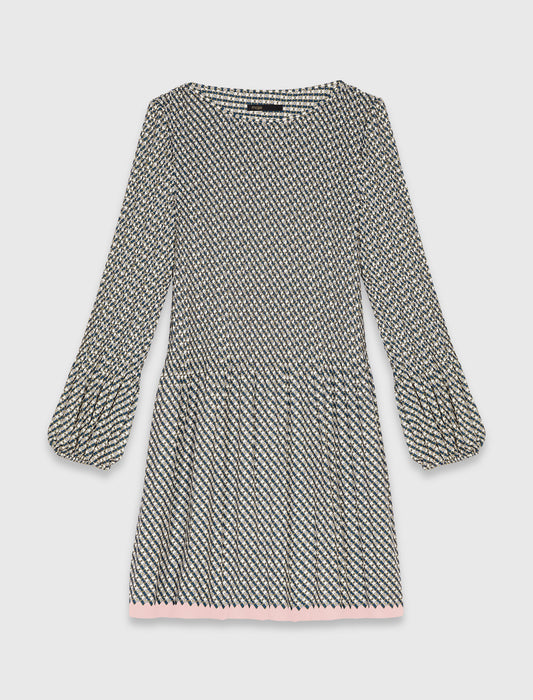 Vestido plisado estampado