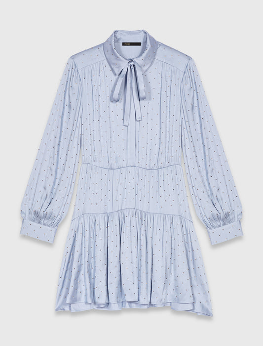 Vestido camisero con tachuelas