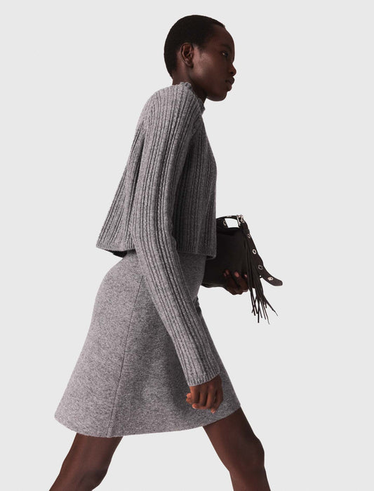 Vestido de punto con jersey extraíble