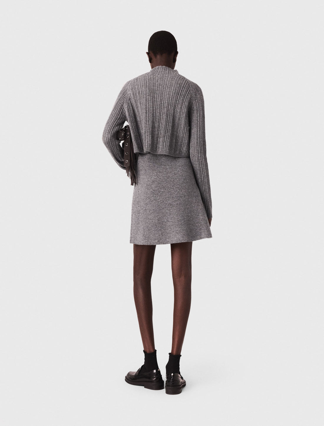 Vestido de punto con jersey extraíble