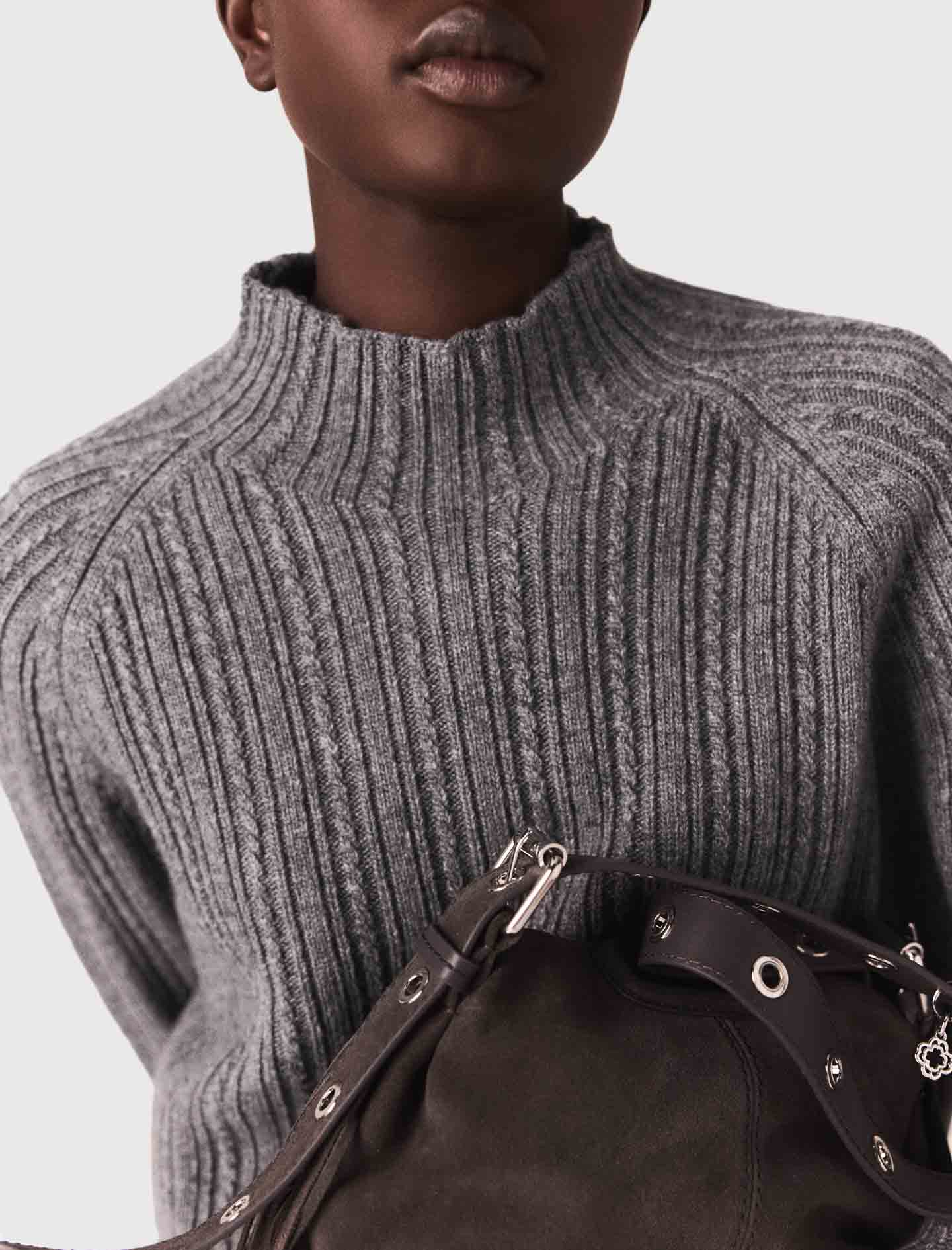 Vestido de punto con jersey extraíble