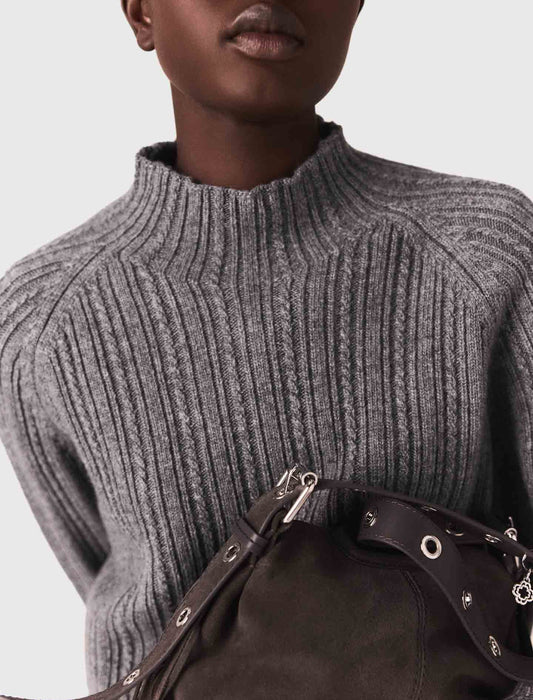 Vestido de punto con jersey extraíble