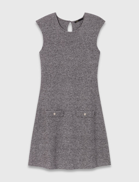 Vestido de punto con jersey extraíble