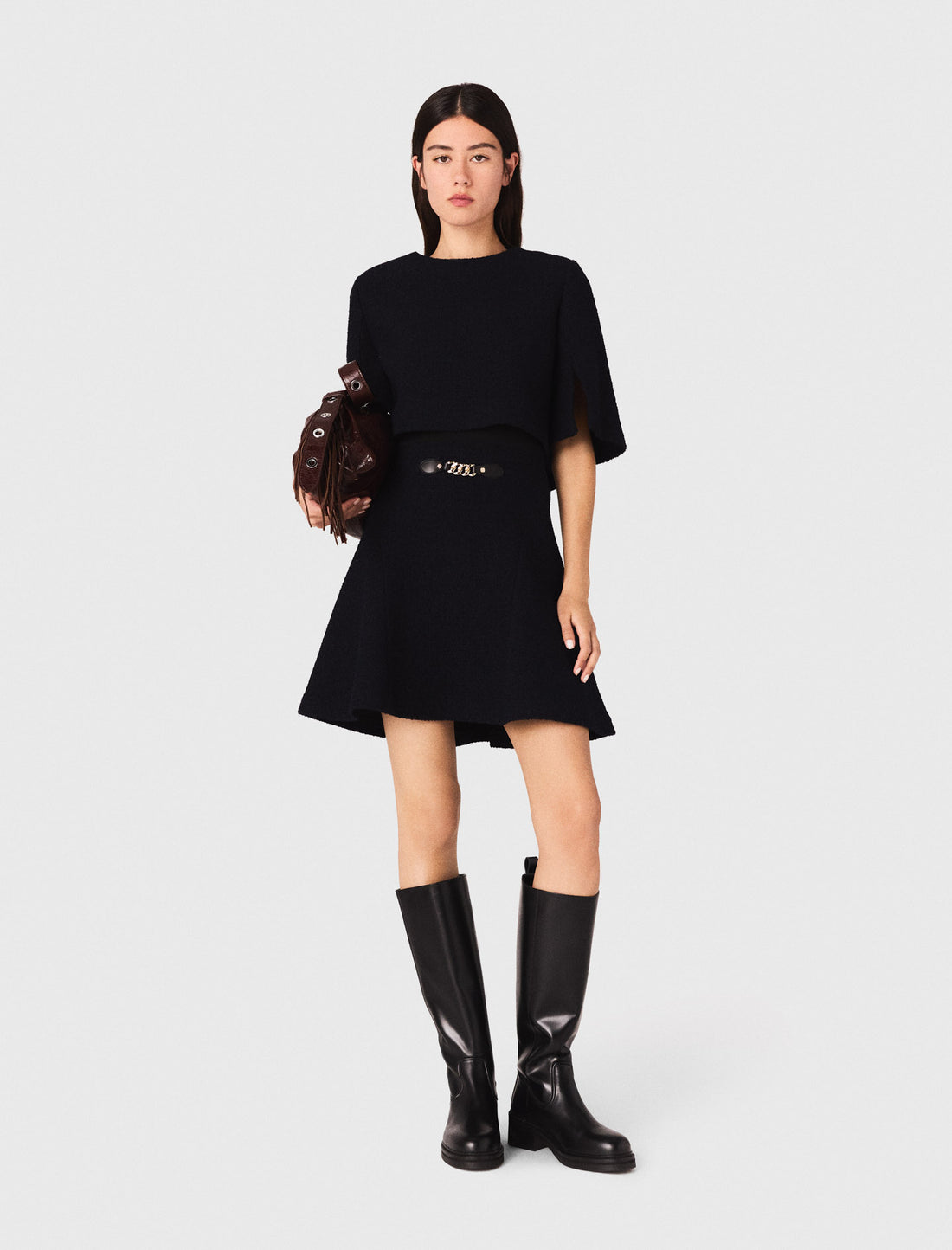 Vestido 2 en 1 de tweed