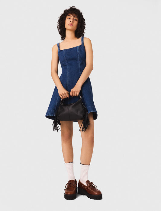 Vestido corto de denim