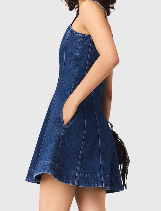 Vestido corto de denim